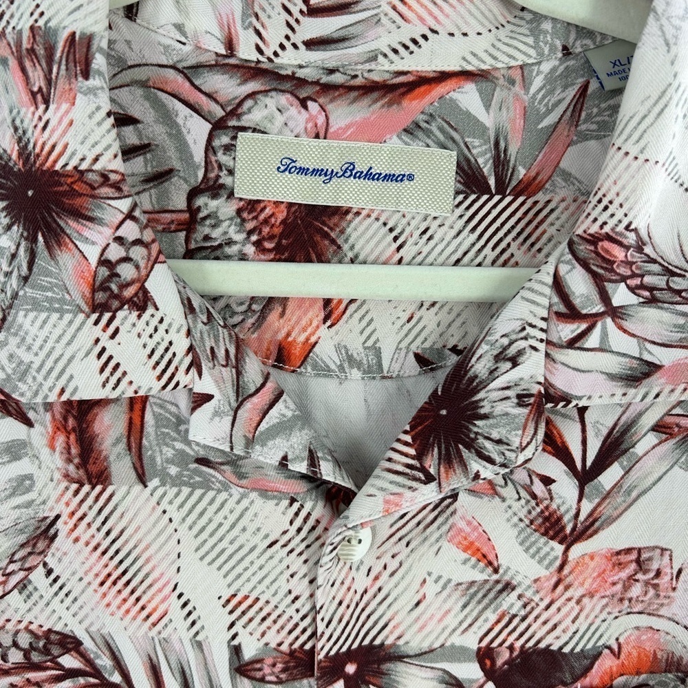 Tommy Bahama, Tropical Silk Print Men's Shirt - Picture 2 of 7